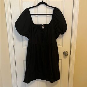 Black Puff Sleeve Dress